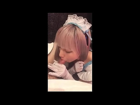 ❤️ Japoński Idol [mayuka], kostium francuskiej pokojówki, część 1, obciąganie i walenie konia z balsamem ❤ Porno vk at us